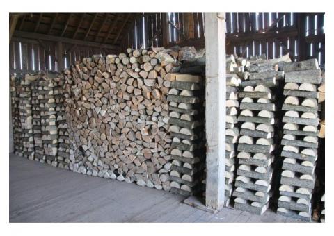 Dry hardwood firewood for sale delivered
